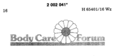 Body Care Forum Logo (DPMA, 05/10/1991)