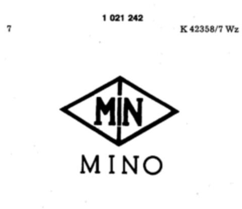 MIN MINO Logo (DPMA, 25.07.1980)