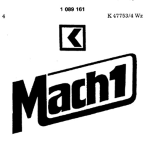 Mach 1 Logo (DPMA, 14.11.1984)