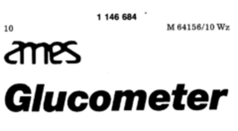ames Glucometer Logo (DPMA, 10.12.1988)