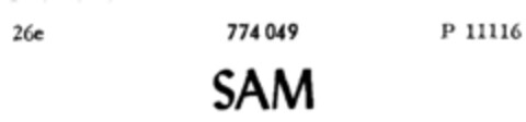 SAM Logo (DPMA, 12.02.1962)