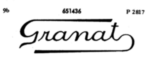 Granat Logo (DPMA, 29.10.1952)