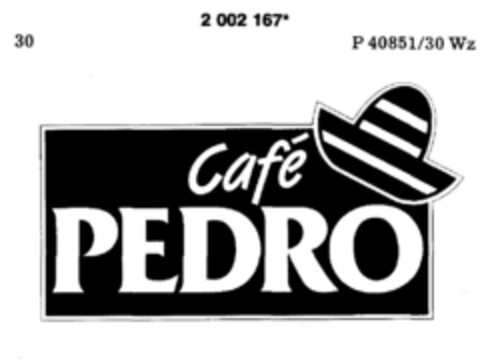 Cafe PEDRO Logo (DPMA, 03/02/1991)