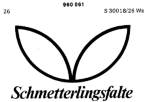 Schmetterlingsfalte Logo (DPMA, 28.06.1976)