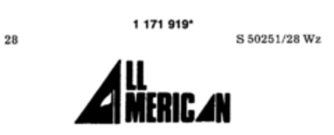 ALL AMERICAN Logo (DPMA, 04.05.1990)