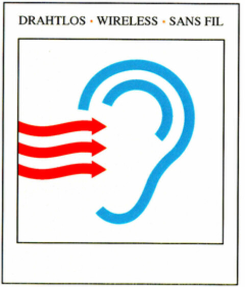 DRAHTLOS WIRELESS SANS FIL Logo (DPMA, 06.09.1994)