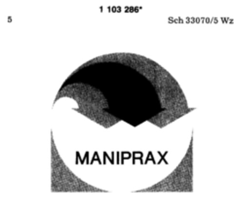 MANIPRAX Logo (DPMA, 12/01/1986)