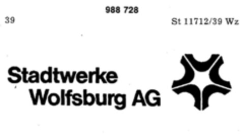 Stadtwerke Wolfsburg AG Logo (DPMA, 02.04.1979)