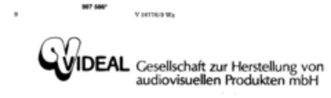 VIDEAL Gesellschaft zur Herstellung von audiovisuellen Produkten mbH Logo (DPMA, 12.09.1979)