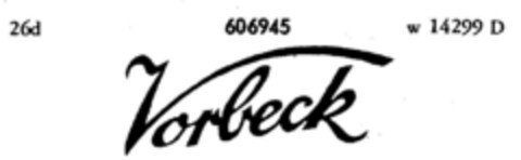 Vorbeck Logo (DPMA, 18.02.1949)