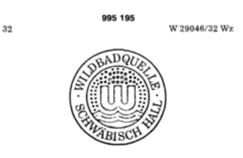 WILDBADQUELLE SCHWÄBISCH HALL Logo (DPMA, 11/22/1978)