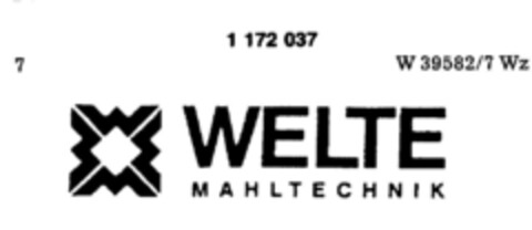 WELTE MAHLTECHNIK Logo (DPMA, 01.09.1989)