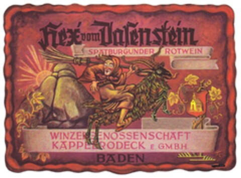 Hex vom Dasenstein SPÄTBURGUNDER ROTWEIN Logo (DPMA, 02/05/1955)