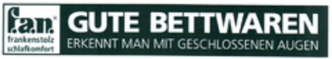 GUTE BETTWAREN ERKENNT MAN MIT GESCHLOSSENEN AUGEN Logo (DPMA, 16.05.2008)