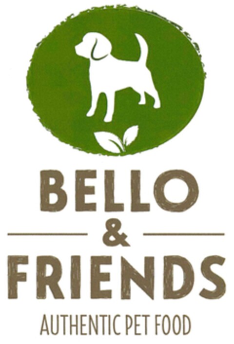 BELLO & FRIENDS AUTHENTIC PET FOOD Logo (DPMA, 03.06.2016)