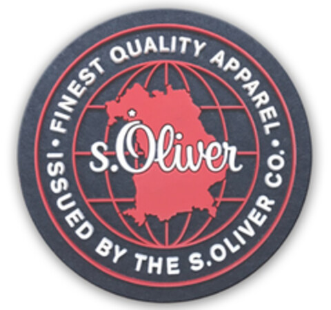 s.Oliver FINEST QUALITY APPAREL ISSUED BY THE S.OLIVER CO. Logo (DPMA, 26.02.2019)