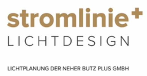 stromlinie+ LICHTDESIGN LICHTPLANUNG DER NEHER BUTZ PLUS GMBH Logo (DPMA, 29.03.2023)