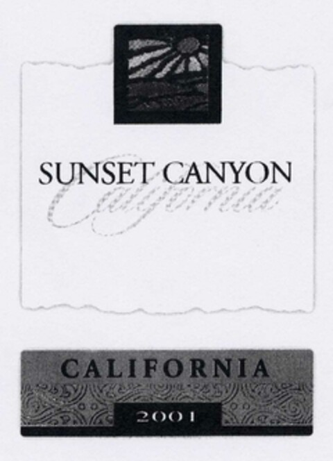 SUNSET CANYON CALIFORNIA Logo (DPMA, 09.11.2002)