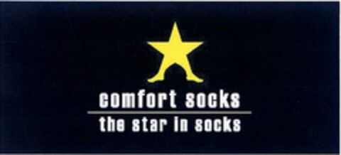 comfort socks the star in socks Logo (DPMA, 03.04.2006)