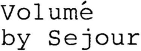 Volumé  by Sejour Logo (DPMA, 13.11.1996)