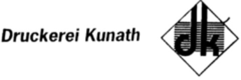 Druckerei Kunath dk Logo (DPMA, 02/28/1998)