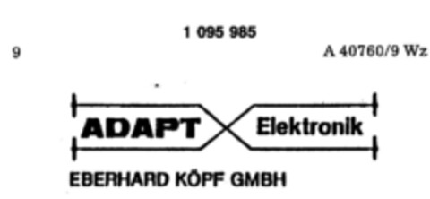 ADAPT Elektronik EBERHARD KÖPF GMBH Logo (DPMA, 16.12.1985)