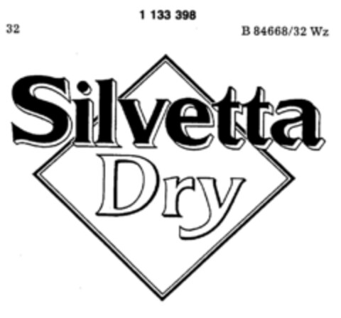 Silvetta Dry Logo (DPMA, 04.06.1988)