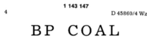 BP COAL Logo (DPMA, 09.01.1989)