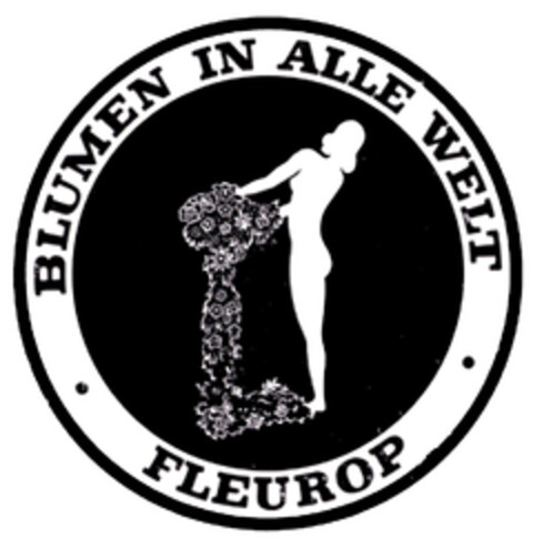 BLUMEN IN ALLE WELT · FLEUROP · Logo (DPMA, 24.12.1955)