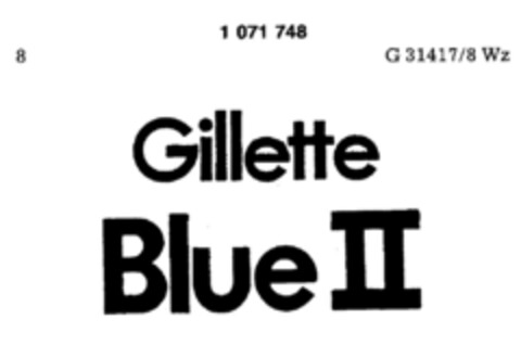 Gilette Blue II Logo (DPMA, 06/13/1984)