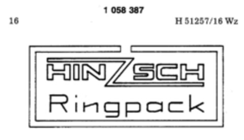 HINZSCH Ringpack Logo (DPMA, 28.04.1983)