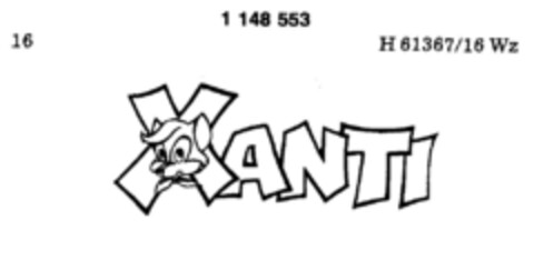 XANTI Logo (DPMA, 03.04.1989)