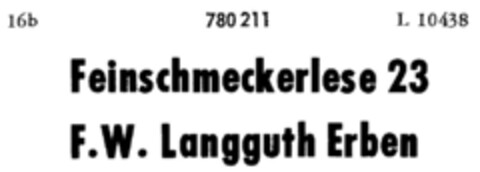 Feinschmeckerlese 23 F.W. Langguth Erben Logo (DPMA, 07/07/1962)