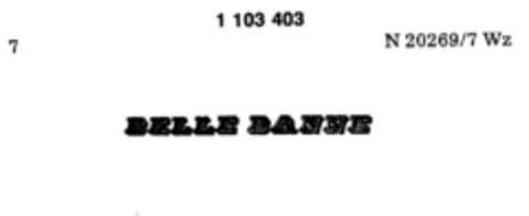 BELLE BANNE Logo (DPMA, 10.04.1986)