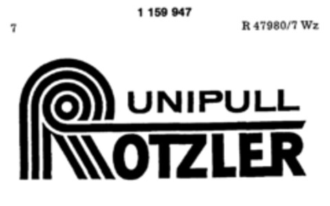 UNIPULL ROTZLER Logo (DPMA, 19.04.1989)