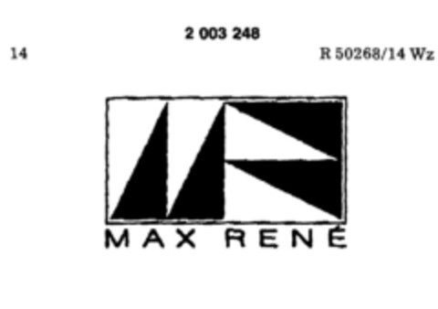 MAX RENE Logo (DPMA, 11.12.1990)