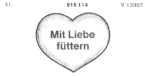 Mit Liebe füttern Logo (DPMA, 17.02.1973)