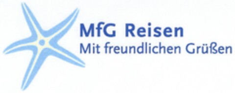 MfG Reisen Mit freundlichen Grüßen Logo (DPMA, 10/12/2006)