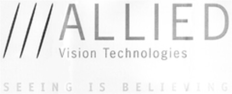 ALLIED Vision Technologies SEEING IS BELIEVING Logo (DPMA, 13.08.2007)