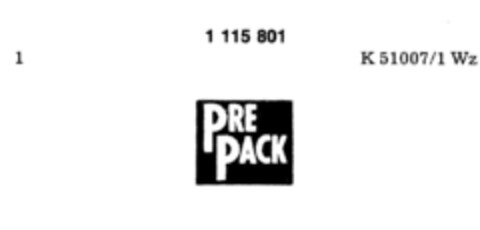 PRE PACK Logo (DPMA, 03/20/1987)