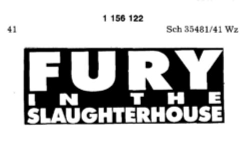 FURY IN THE SLAUGHTERHOUSE Logo (DPMA, 12.07.1989)