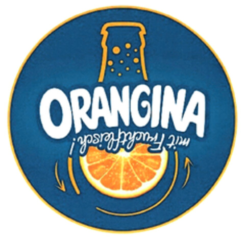 ORANGINA mit Fruchtfleisch! Logo (DPMA, 01/25/2019)