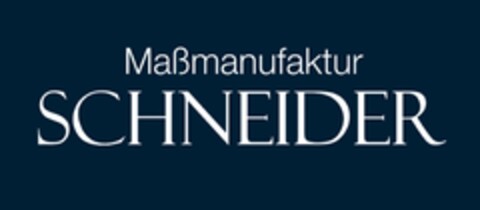 Maßmanufaktur SCHNEIDER Logo (DPMA, 18.01.2021)