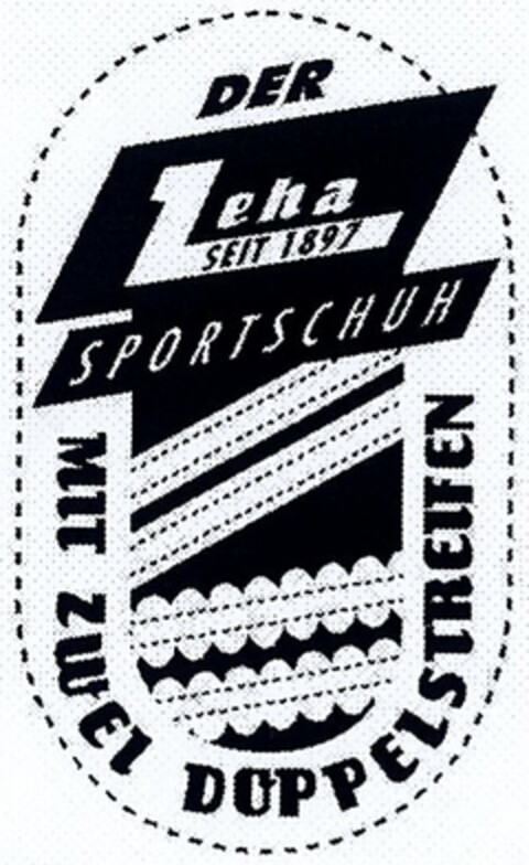 DER Zeha seit 1897 SPORTSCHUH MIT ZWEI DOPPELSTREIFEN Logo (DPMA, 25.02.2004)