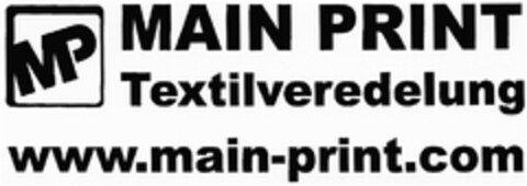 MP MAIN PRINT Textilveredelung Logo (DPMA, 04.04.2007)