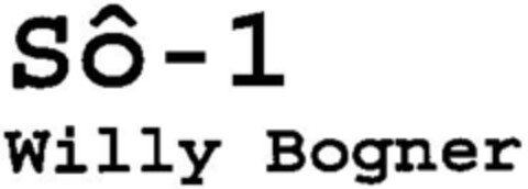 Sô-1 Willy Bogner Logo (DPMA, 14.03.1996)