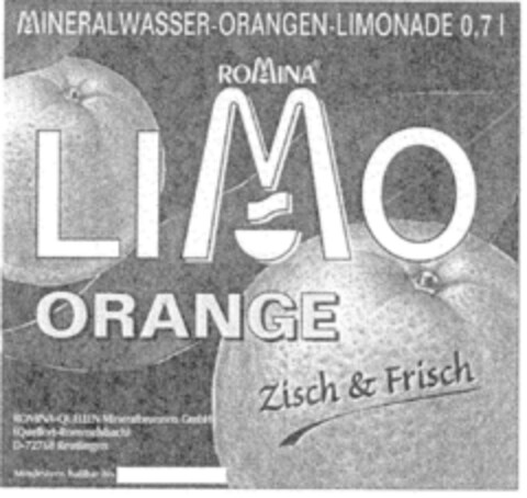 ROMINA LIMO ORANGE Zisch und Frisch Logo (DPMA, 08/04/1999)