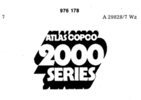 ATLAS COPCO 2000 SERIES Logo (DPMA, 09.12.1977)