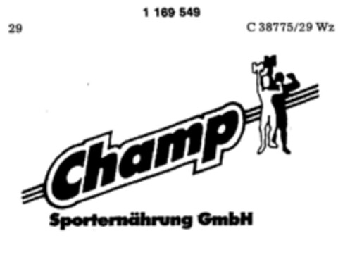 Champ Sporternährung GmbH Logo (DPMA, 02/25/1989)