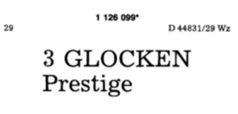 3 GLOCKEN Prestige Logo (DPMA, 04.07.1988)